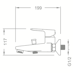 Смеситель для ванны Schein Elite 471HS /8057020PT