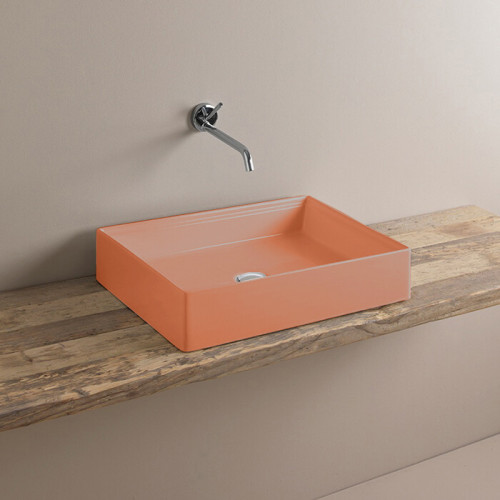 Раковина Artceram Scalino 550*380*115 отверстия для смесителя-отсутствуют Orange cameo