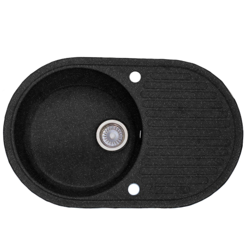 Кухонная мойка Formastone Fosto  КМ 74-46, овальная с крылом,обсидиан