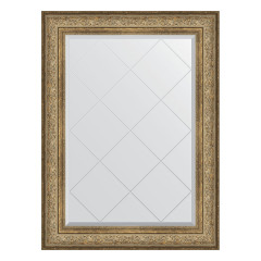 Зеркало настенное с гравировкой EVOFORM в багетной раме виньетка античная бронза, 80х108 см, BY 4210