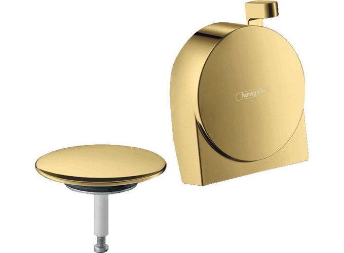Внешняя часть излива на ванну с набором для слива и перелива, полированное золото Hansgrohe Exafill S (58117990 )