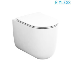 Olympia Milady, напольный безободковый унитаз 52x37xh42 м, цвет серый матовый