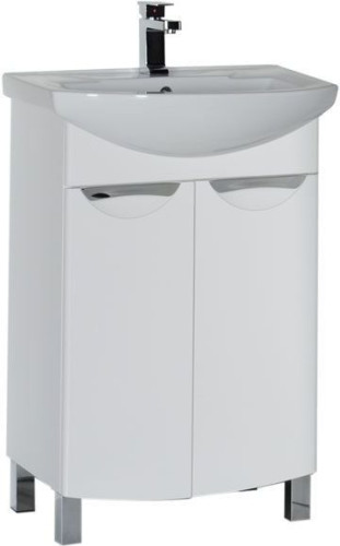 Тумба с раковиной Aquanet Парма 65 белый (2 дверцы)