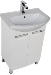 Тумба с раковиной Aquanet Парма 65 белый (2 дверцы)