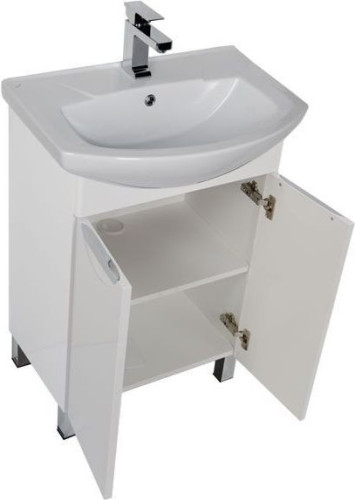 Тумба с раковиной Aquanet Парма 65 белый (2 дверцы)