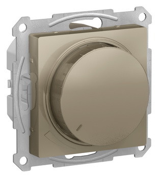 Светорегулятор (диммер) поворотно-нажимной, 315Вт, мех., ШАМПАНЬ Schneider Electric ATLASDESIGN ATN000534