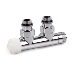 Узел нижнего подключения термостатический SR Rubinetterie угловой 1/2&quot;х3/4&quot;Е Хром (левый)