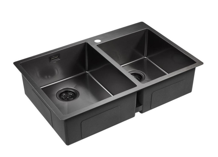 Мойка нерж. сталь Paulmark AISI304 BERMAN, PM517851-GM, вороненая сталь, 780х510мм, Paulmark