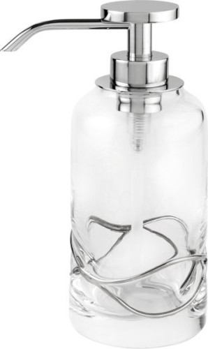 Surya Crystal Stream, дозатор 7х7хh18 см с помпой V2, цвет хром