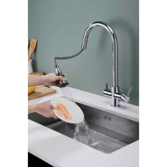 Смеситель для кухни Paulmark Lange, никель, La214212-NI, Paulmark