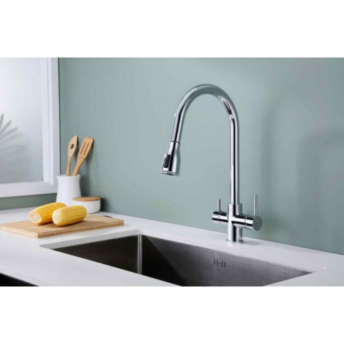 Смеситель для кухни Paulmark Lange, никель, La214212-NI, Paulmark