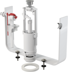 Выпускной комплект Alcadrain с боковой подводкой (пластик), со стоп кнопкой (SA2000 1/2&quot; CHROM)