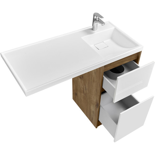 Тумба под раковину Aquaton Лондри 40 без фасада, дуб рустикальный (1A267001LHDR0)