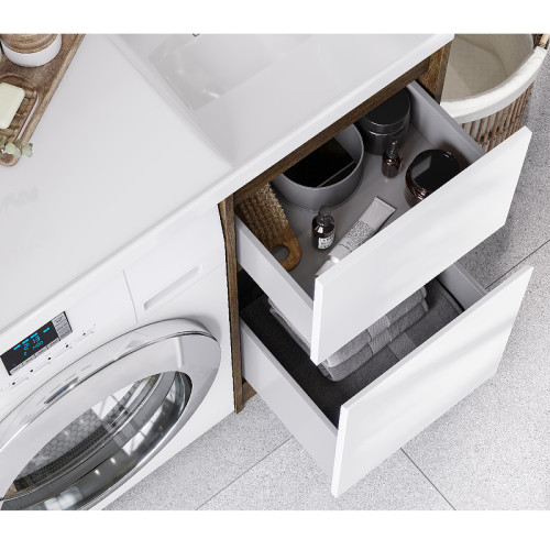 Тумба под раковину Aquaton Лондри 40 без фасада, дуб рустикальный (1A267001LHDR0)