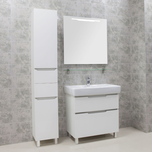 Тумба под раковину AQUATON Дакота 80 напольная, белая (1A202901DAAY0)