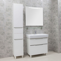 Тумба под раковину AQUATON Дакота 80 напольная, белая (1A202901DAAY0)