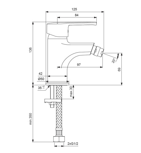 BA236AA UNO Смеситель для биде