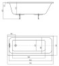Ванна акриловая AZARIO BELLA прямоугольная 175*70 см (AV.0020175)