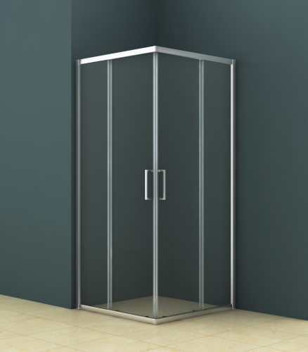 Душевое ограждение Azario SEATTLE 100х100х195 хром, 6мм прозрачное стекло