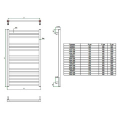 Электрический полотенцесушитель Grota Classic 48х180