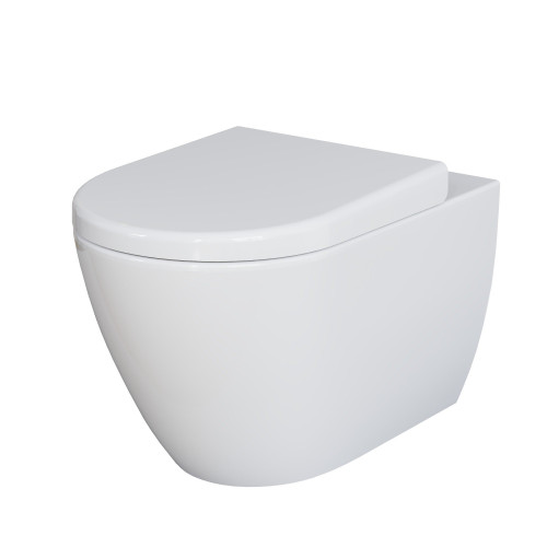 Унитаз Queen 113T20001R (570*360*400) БЕЛЫЙ подвесной БЕЗОБОДКОВЫЙ