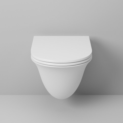 Унитаз Grossman GR-4412MS (485*360*360) МАТОВЫЙ подвесной БЕЗОБОДКОВЫЙ с тонкой крышкой