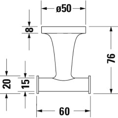 Крючок Duravit , Черный (0099304600)