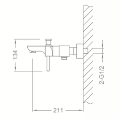 Смеситель для ванны Schein Icon 47205/8026020