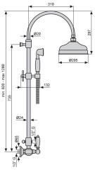 Emmevi, душевая колонна 12100281, цвет хром