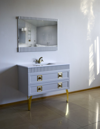 Комплект для ванной Atoll Парадис 100 серый матовый