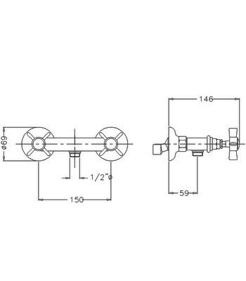 Смеситель для душа Bugnatese Princeton 846