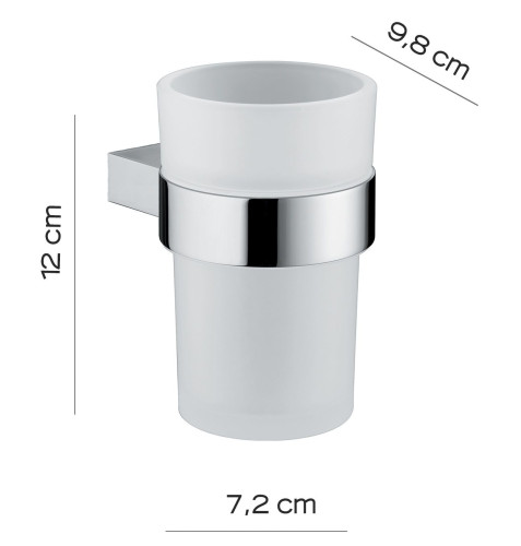 Gedy Canarie, настенный стеклянный стакан, цвет хром