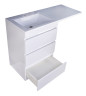 Тумба напольная Style Line Даллас 120 (3 ящ.) Люкс белая, PLUS