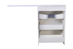 Тумба напольная Style Line Даллас 120 (3 ящ.) Люкс белая, PLUS