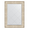 Зеркало настенное с гравировкой EVOFORM в багетной раме виньетка серебро, 80х108 см, BY 4211