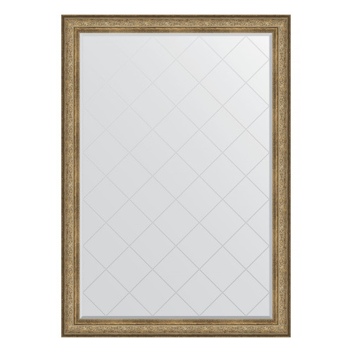 Зеркало настенное с гравировкой EVOFORM в багетной раме виньетка античная бронза, 135х190 см, BY 4511