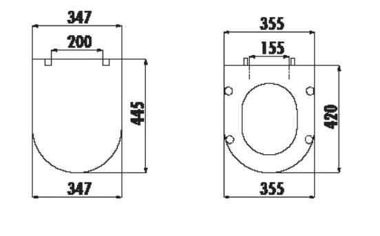 CREAVIT Крышка дуропласт с микролифтом AMASRA ЧЕРНАЯ ULTIMA