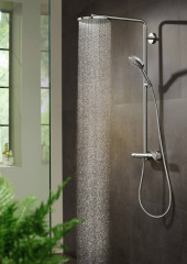 Душевая колонна Hansgrohe Raindance Select S Showerpipe 240 1jet PowderRain, с термостатом, шлифованная бронза