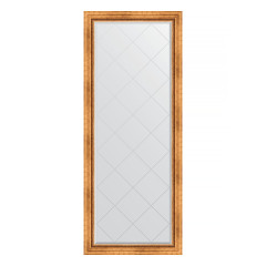 Зеркало напольное с гравировкой  EVOFORM  в багетной раме римское золото, 81х201 см, BY 6317