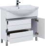Тумба с раковиной Aquanet Доминика 90 L белый (раковина Эльбрус)