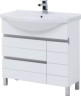 Тумба с раковиной Aquanet Доминика 90 L белый (раковина Эльбрус)