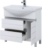 Тумба с раковиной Aquanet Доминика 90 L белый (раковина Эльбрус)