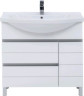 Тумба с раковиной Aquanet Доминика 90 L белый (раковина Эльбрус)
