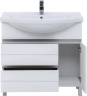 Тумба с раковиной Aquanet Доминика 90 L белый (раковина Эльбрус)