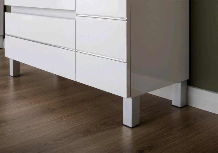 Тумба с раковиной Aquanet Доминика 90 L белый (раковина Эльбрус)