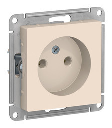 Розетка без заземления, 16А, механизм, БЕЖЕВЫЙ Schneider Electric ATLASDESIGN ATN000241