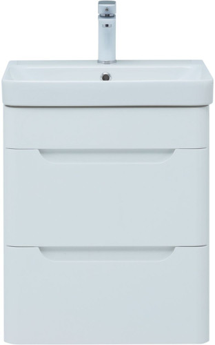 Тумба под раковину Aquanet София 50 белый глянец (2 ящика)