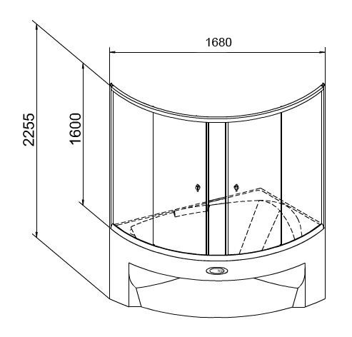 Шторка на ванну  Radomir Астория