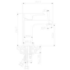 Смеситель для раковины Rossinka W35-12