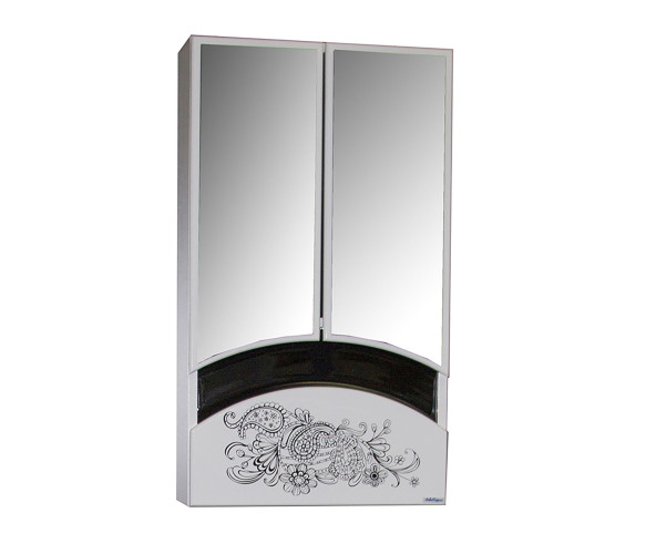 Зеркало-шкаф навесной без подсветки MIXLINE Радуга-46 Цветы белый (528042)